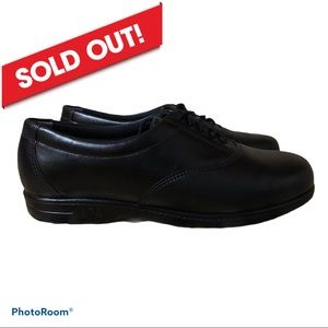 NEW SAS Black Leather Lace Up Walking Shoe 8.5 W